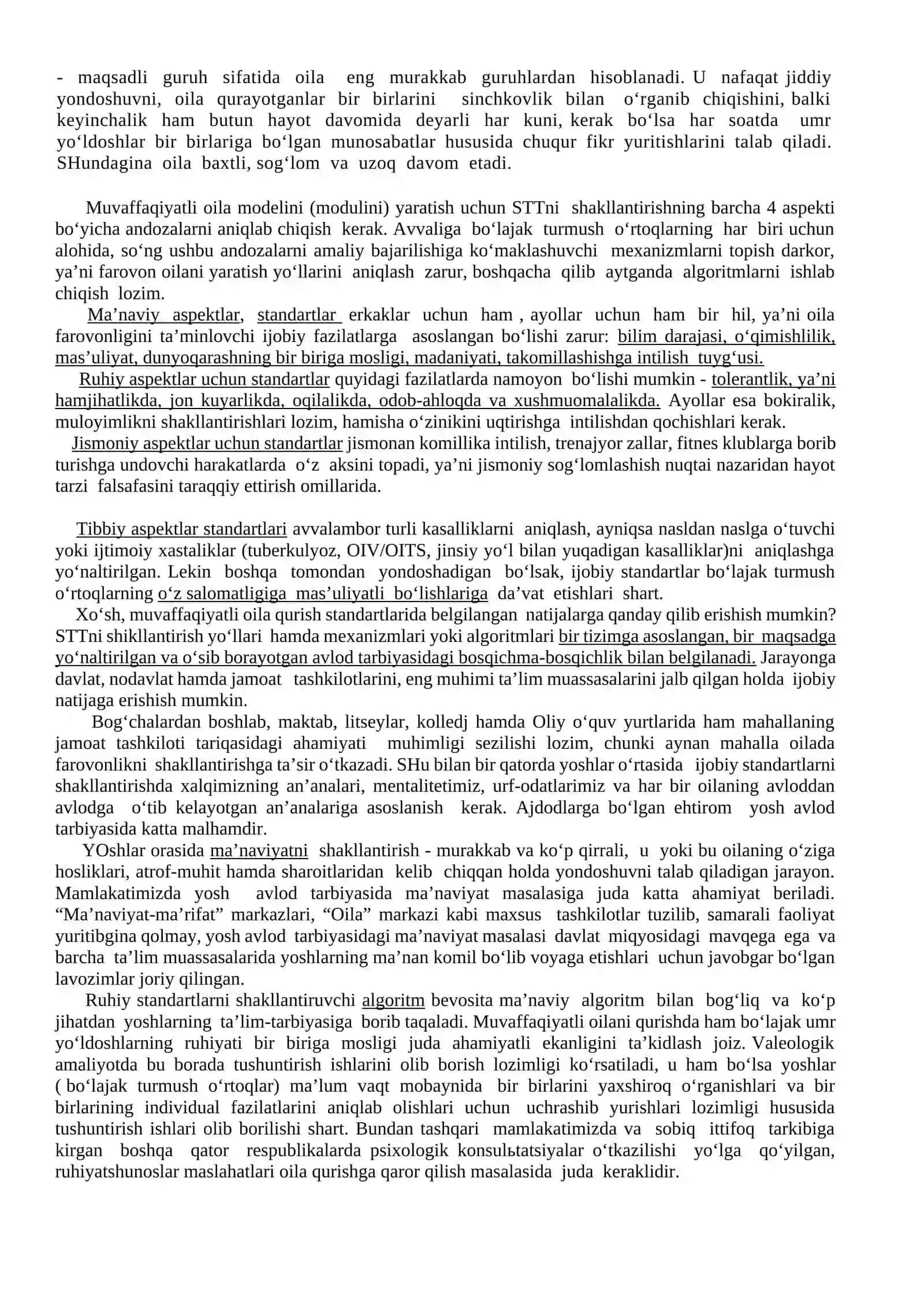 Aholining turli guruhlari salomatligiga ta’sir etuvchi omillarni maqsadli guruhlar,ta’sir etuvchi ta’moillar,standartlar,algoritmlarni aniqlash 3