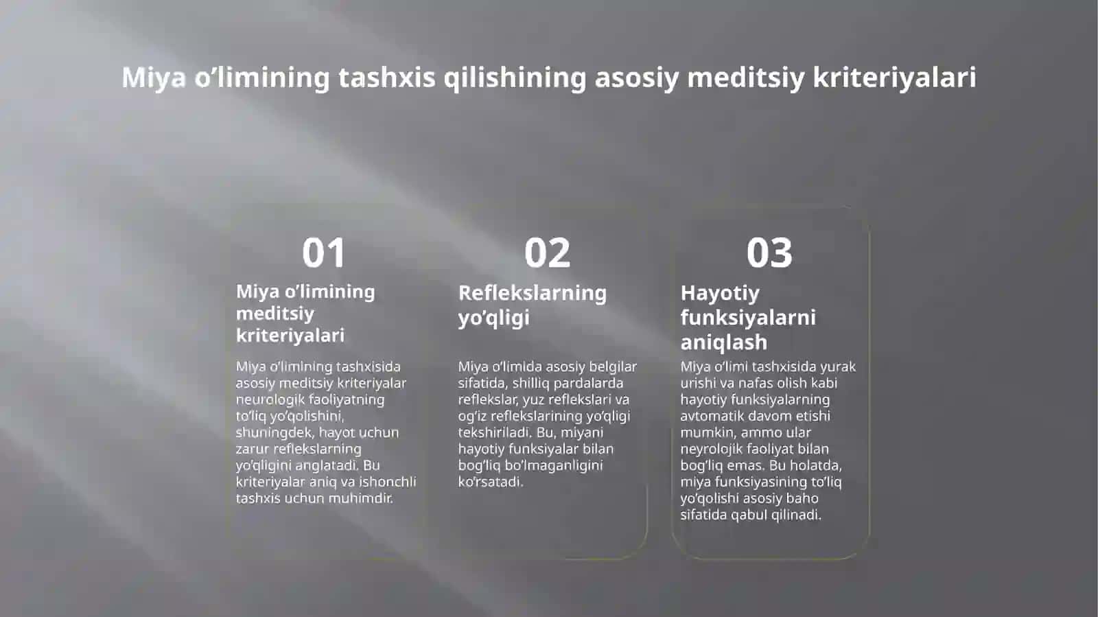 Miya o’limining diagnostikasi 3