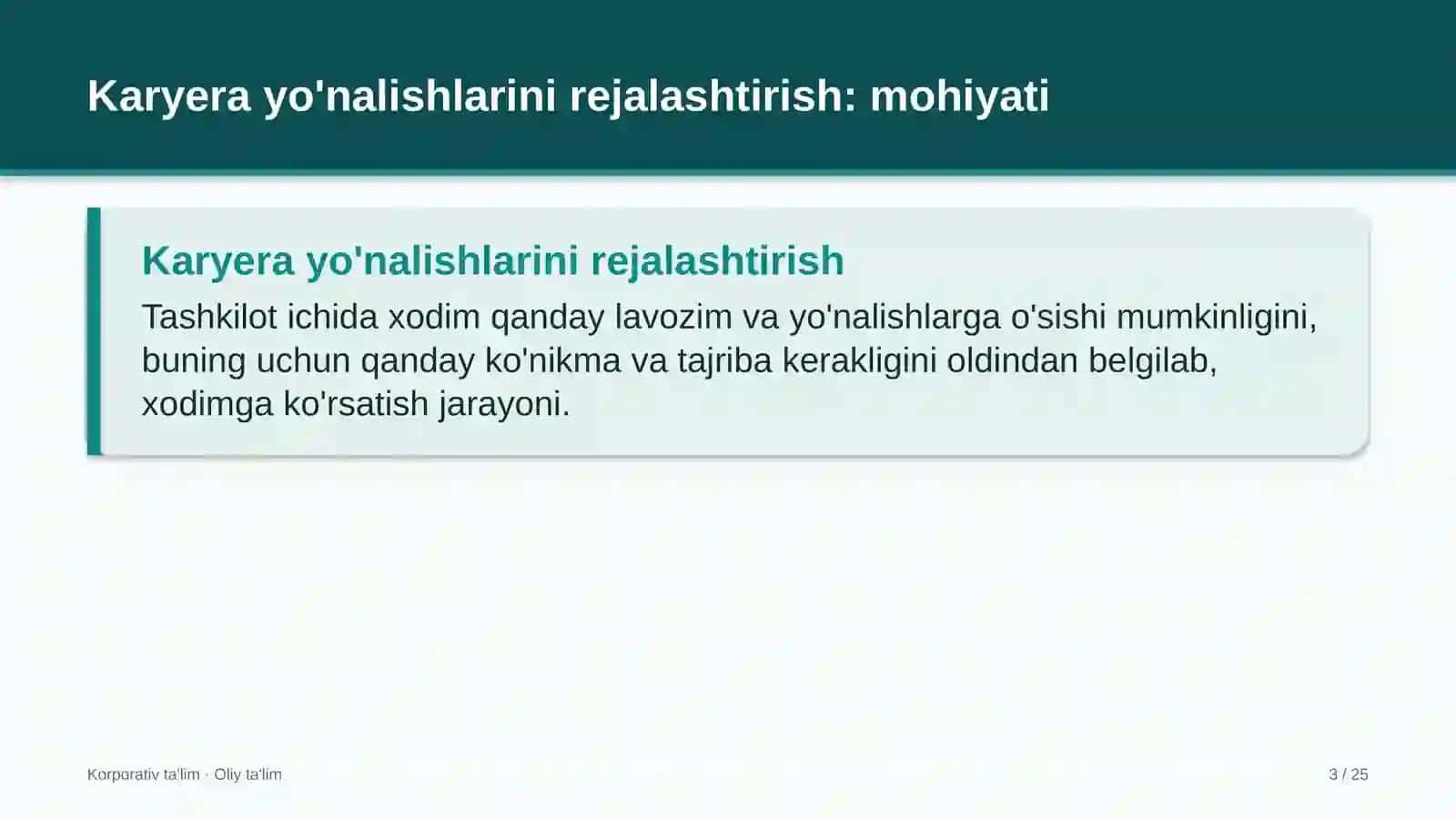boshqaruv servis kompaniyalarida karyera yo'nalishlarini rejalashtirish 1761 3