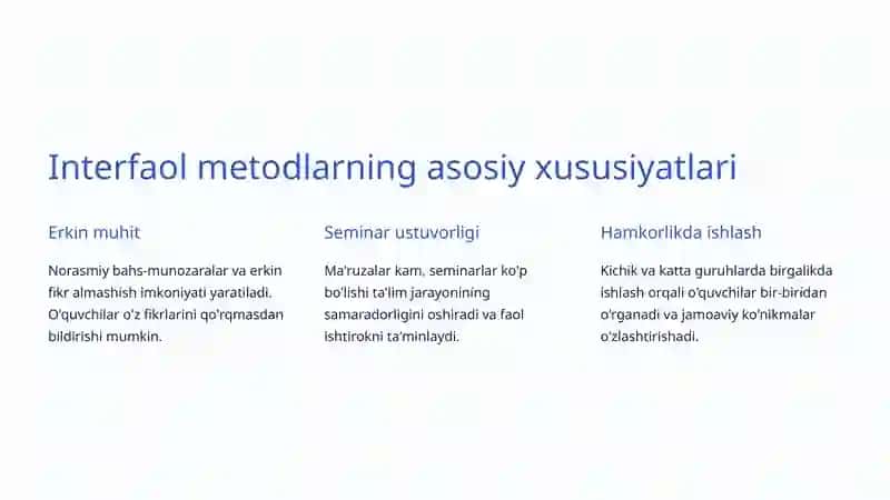 Interfaol ta'lim metodlarining ahamiyati 3