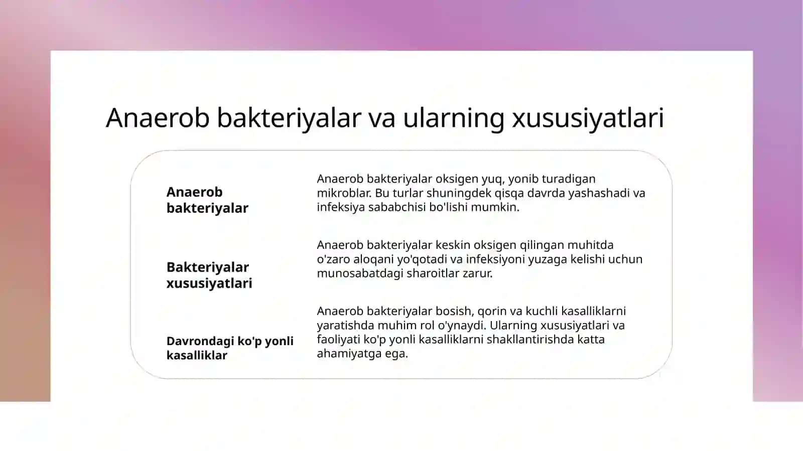 O'tkir anaerob xirurgik infeksiya 3