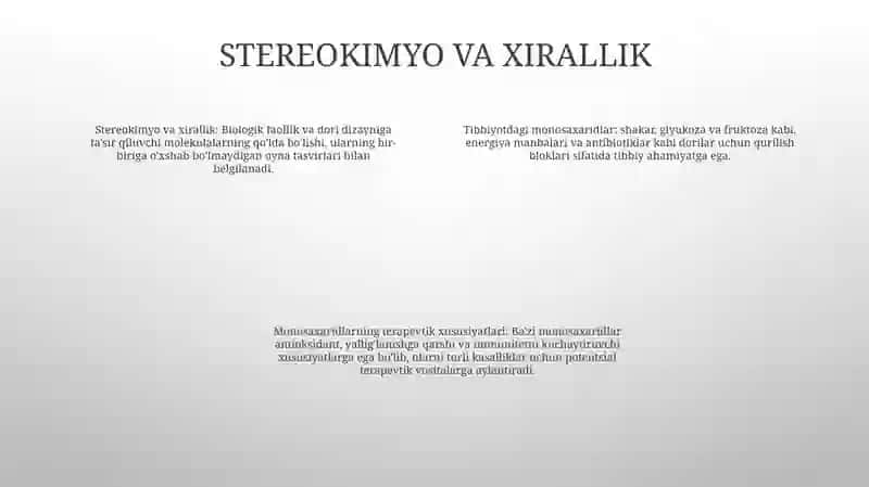 Monasaxaridlarning Tibbiyotda Ishlatiladigan Xossalari 3