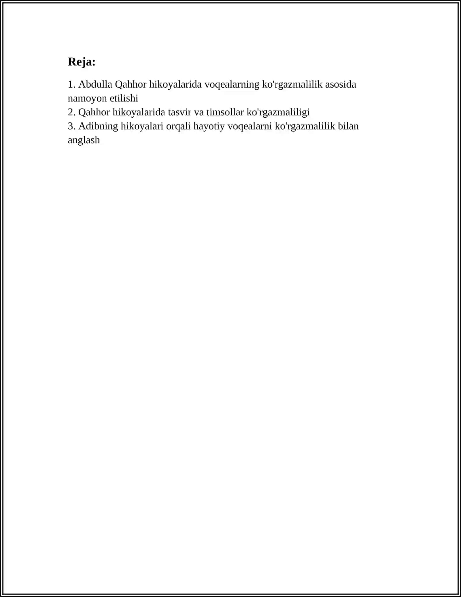 ABDULLA QAHHOR HIKOYALARINI KO'RGAZMALILIK ASOSIDA O'RGANISH 3