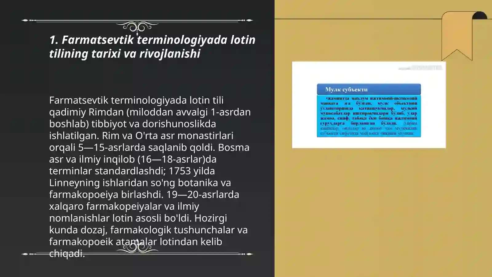 Farmatsevtik terminologiyada lotin tili 3