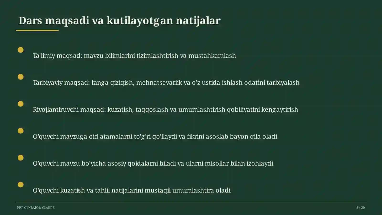 Moddalar va ularning xossalari: sof modda va aralashma (7-sinf) 3