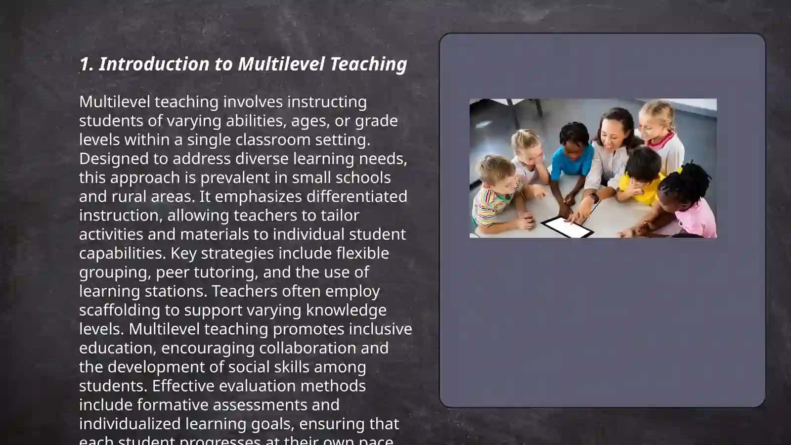 Multilevel teaching 3