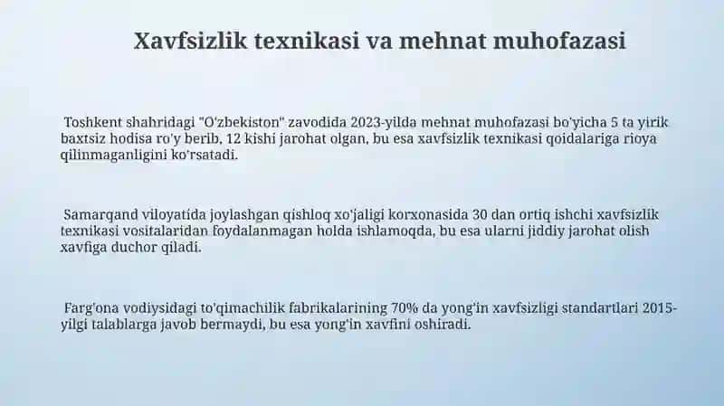 Mehnat jarayonlarini tashkil etish 3