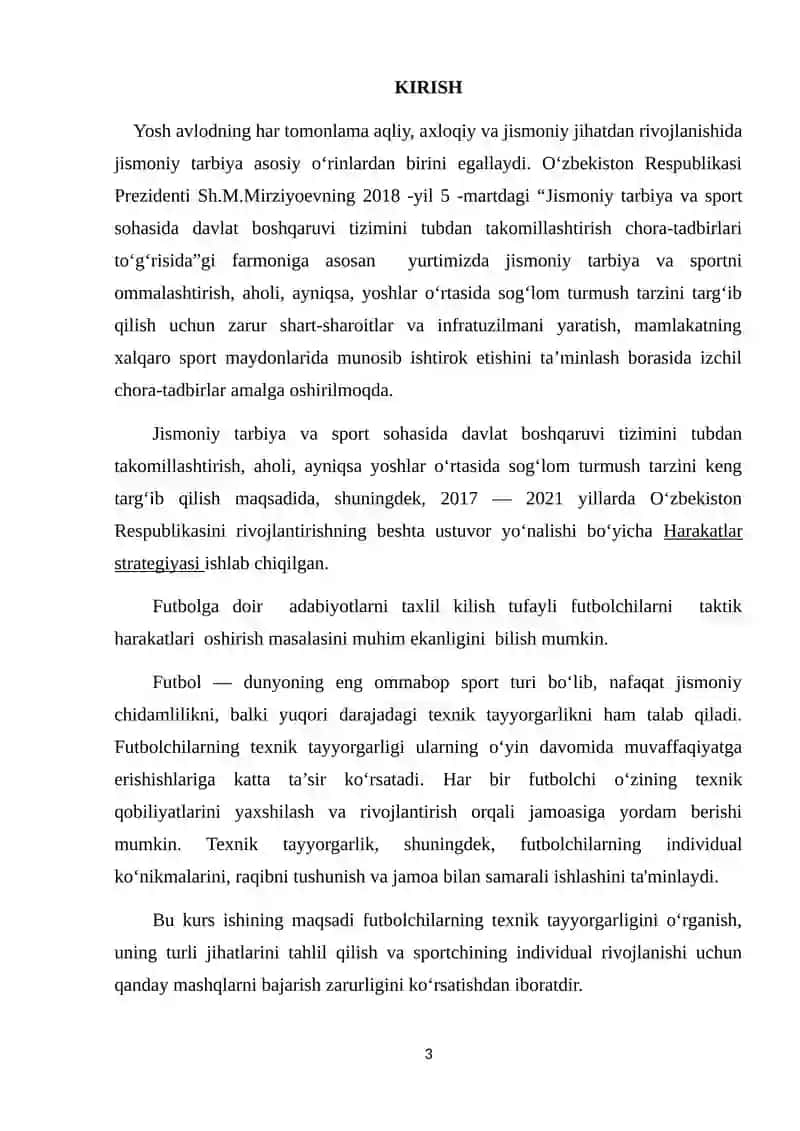 Futbol o`yinining tarixi, qoidalari, texnikasi taktikasining tasnifi 3