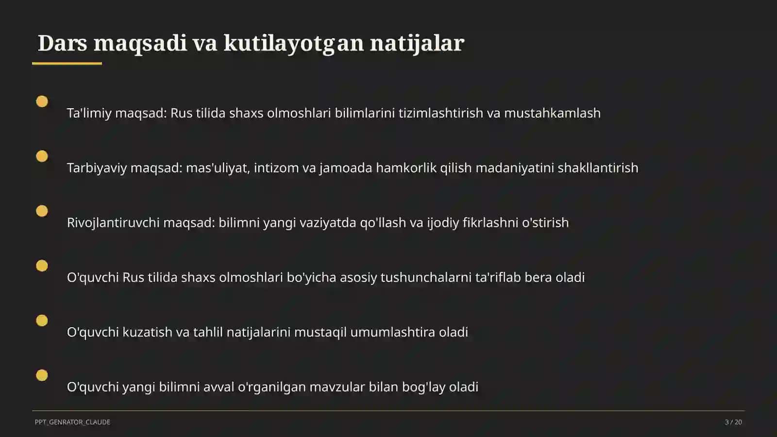 Rus tilida shaxs olmoshlari (5-sinf) 3
