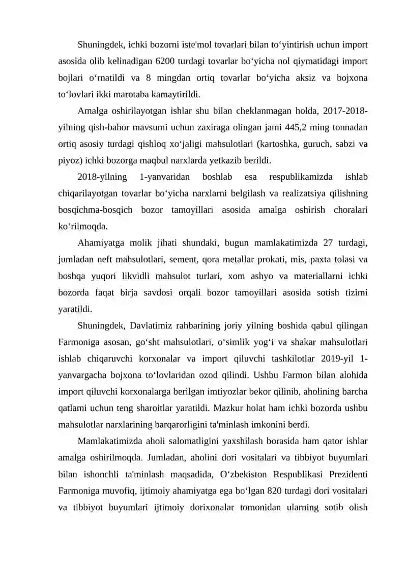 DAVLAT TOMONIDAN MINIMAL VA MAKSIMAL NARXLARNING O'RNATILISHI 3