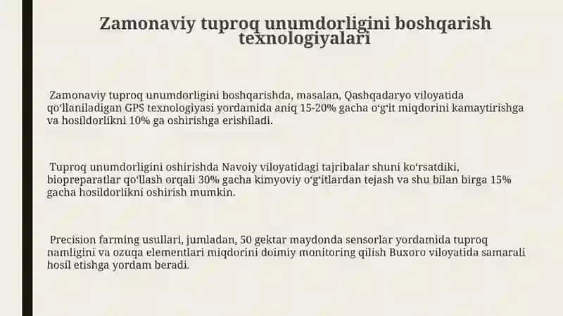 Tuproq gumusi va unumdorligi 3