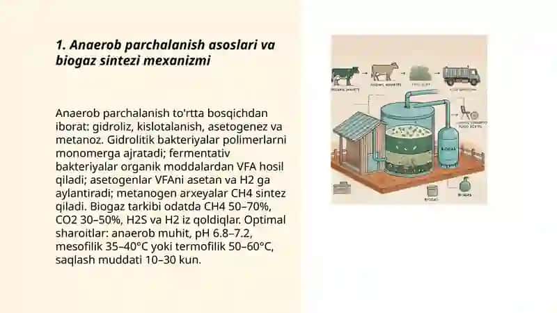Biomassadan (Chiqindilardan) biogas olish biotexnologiyasi 3