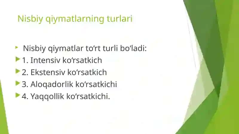 Nisbiy miqdorlar, ularning tibbiyotda qoʻllanilishi 3