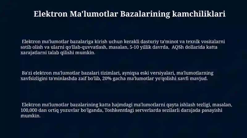 Elektron Ma'lumotlar Bazalari 3