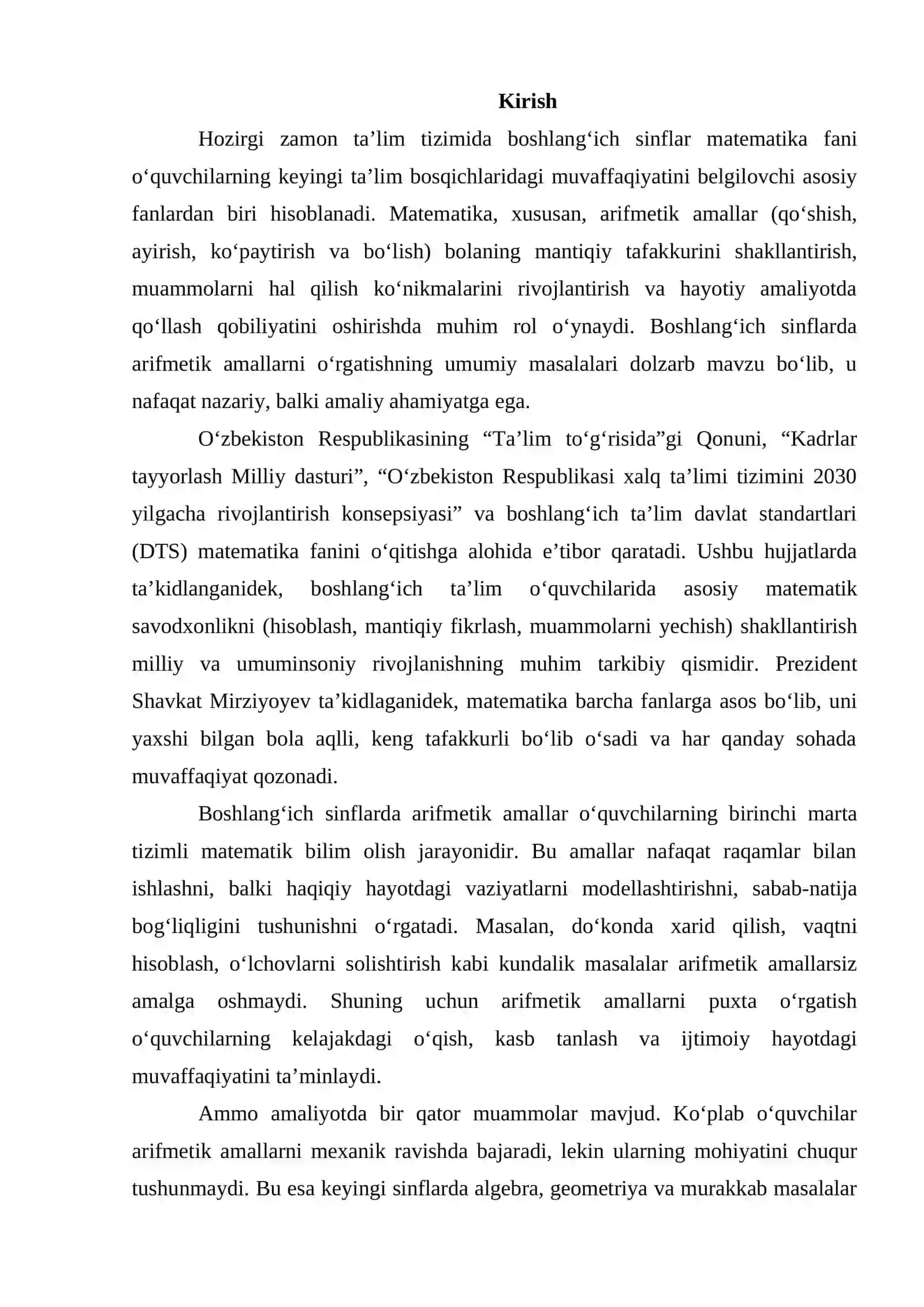 Boshlang‘ich sinflarda arifmetik amallarni o‘rgatishning umumiy masalalari. 3