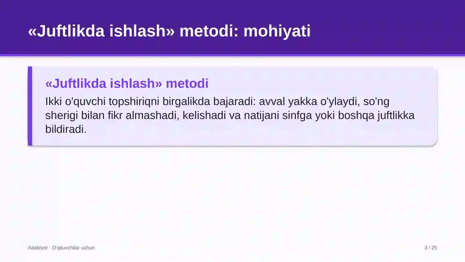 adabiyot darslarida juftlikda ishlash metodidan foydalanish 4466 3