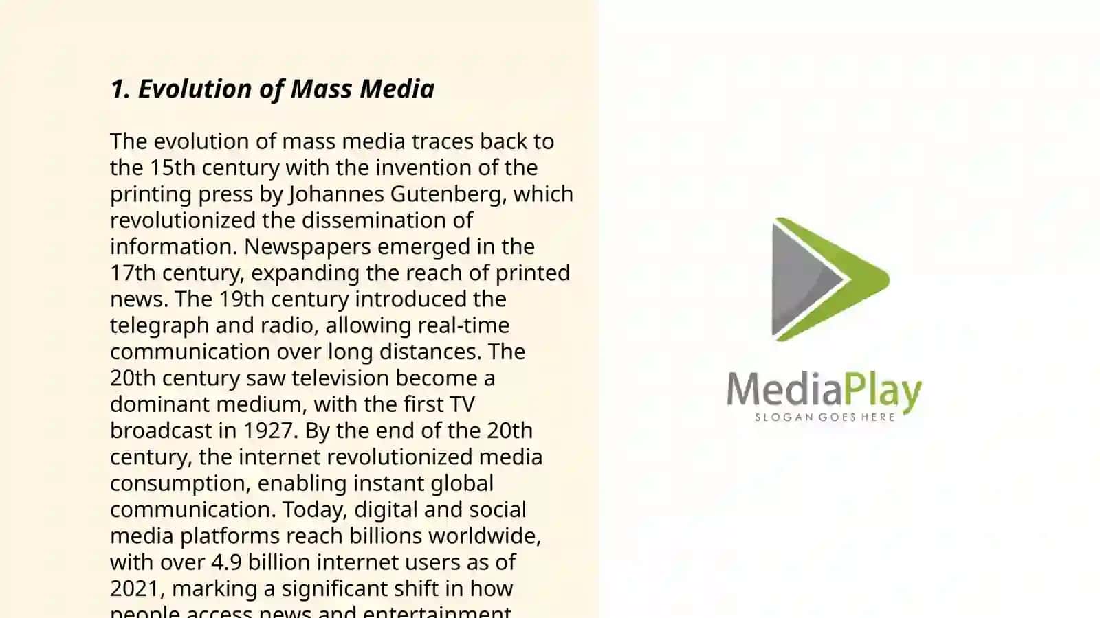 Mass Media Evolution 3