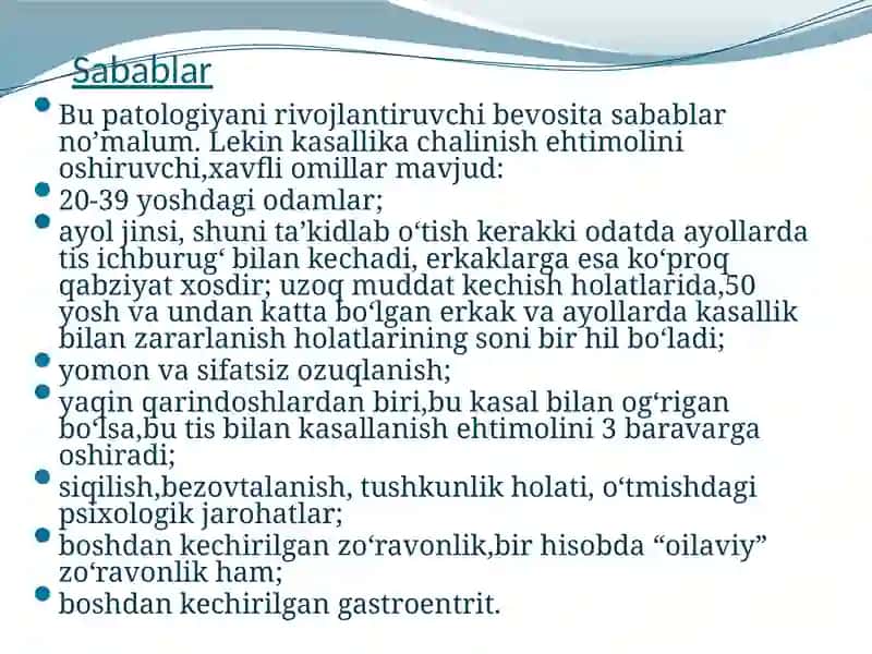 Ichakni qitig’lash sindromi 3