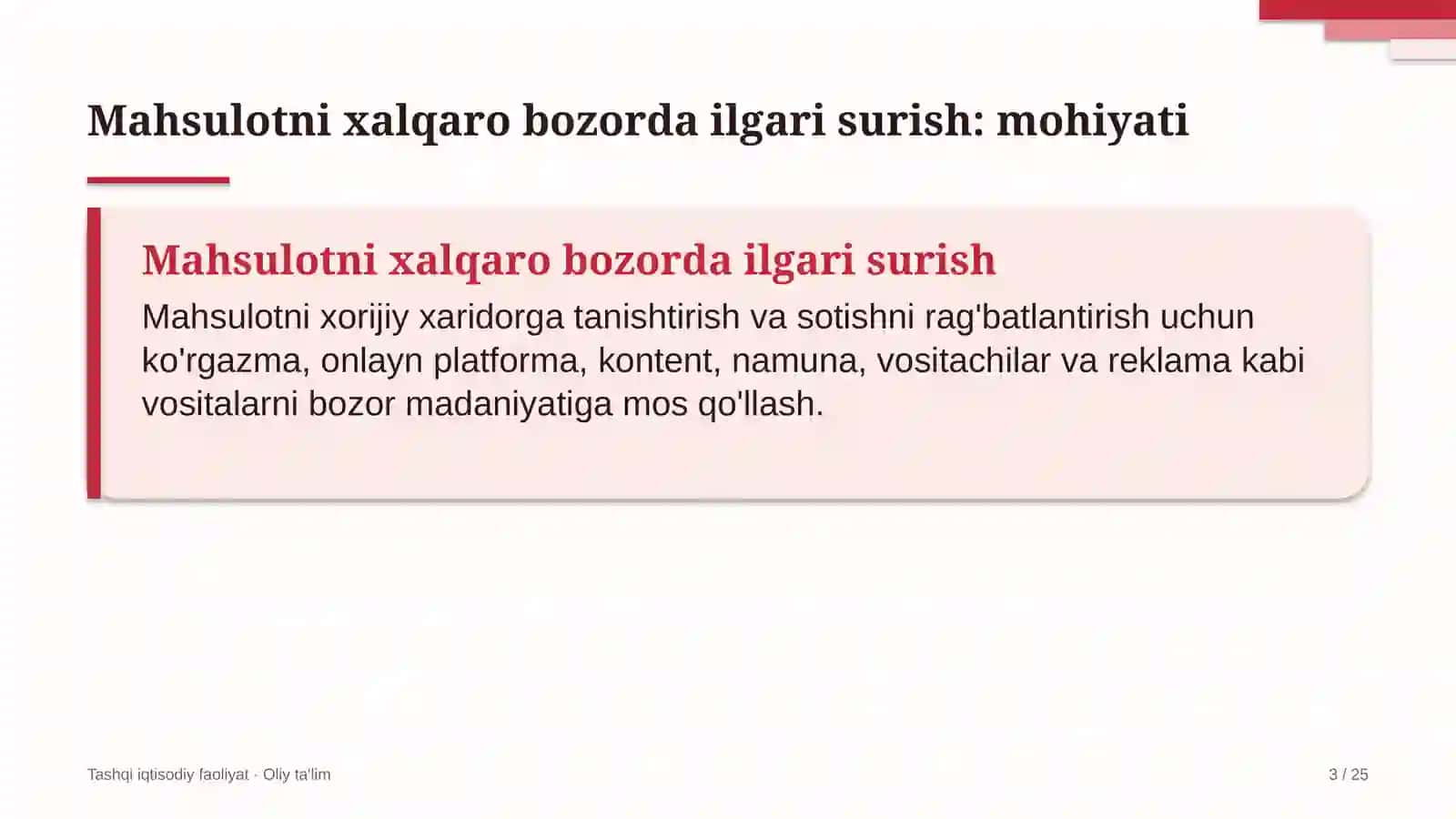 neft gaz sanoatida mahsulotni xalqaro bozorda ilgari surish 8709 3