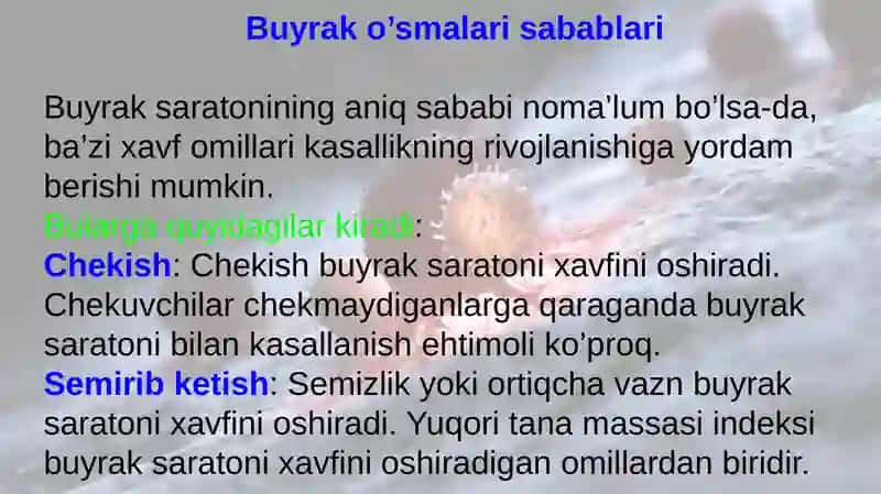 Buyrak o’smalari 3