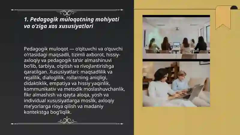 Pedagogik muloqotning ōziga xos xususiyatlari va funksiyalari 3