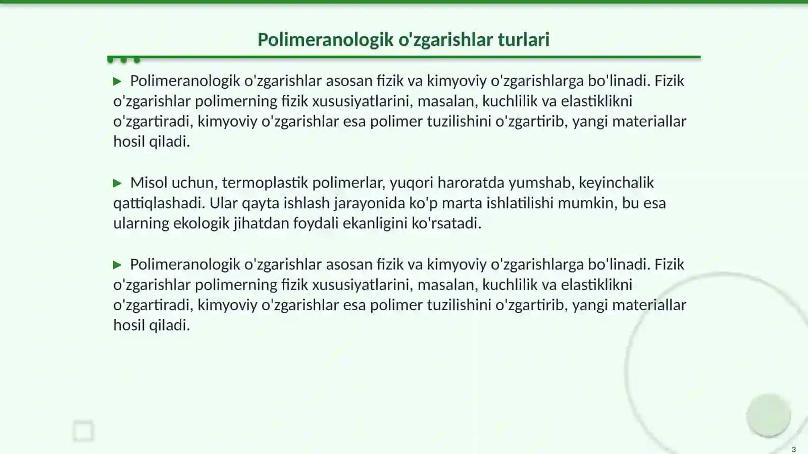 Polimeranologik òzgarishlar va ularning òziga xos xususiyatlari 3