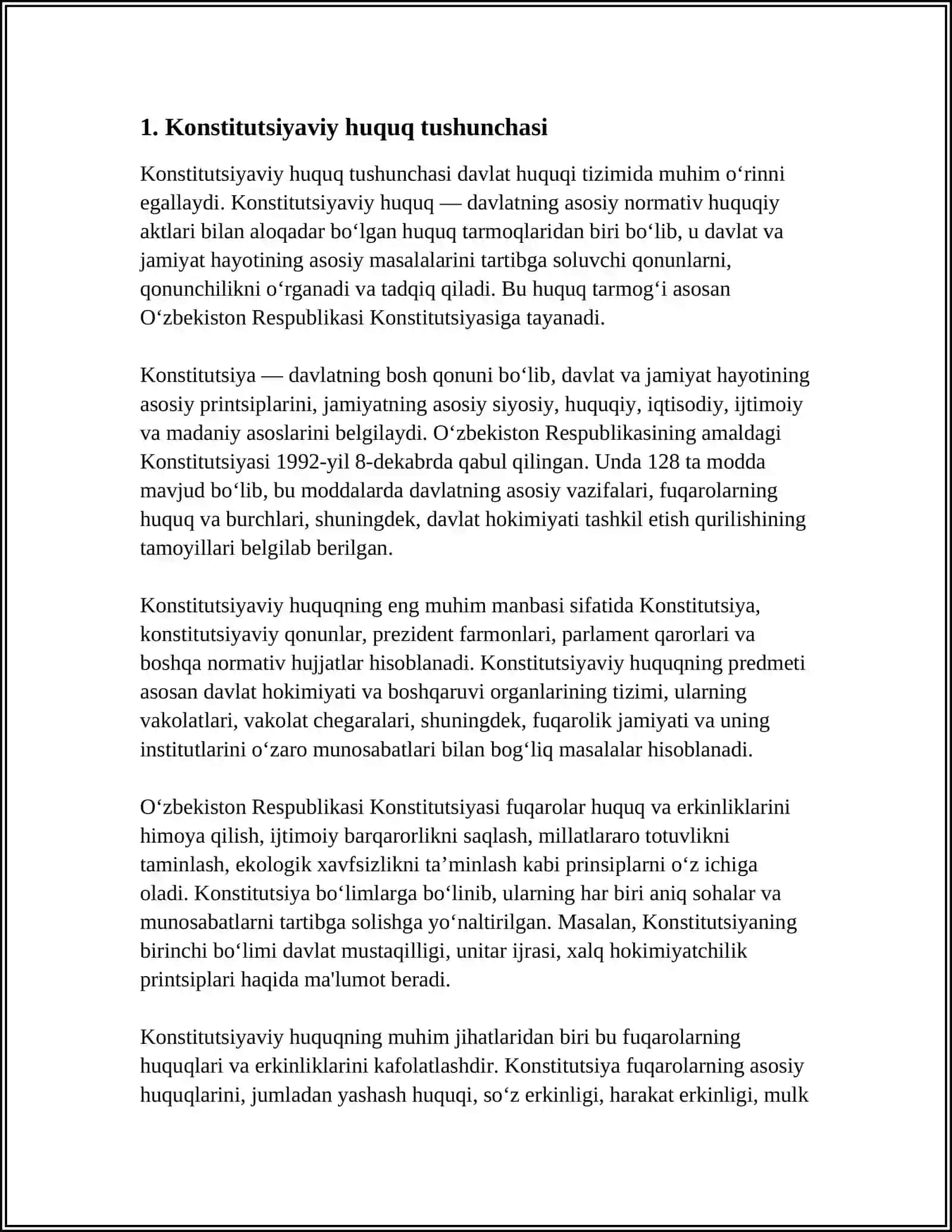 Konstitutsiyaviy Huquq Normalari va Ularning Tasnifi 3