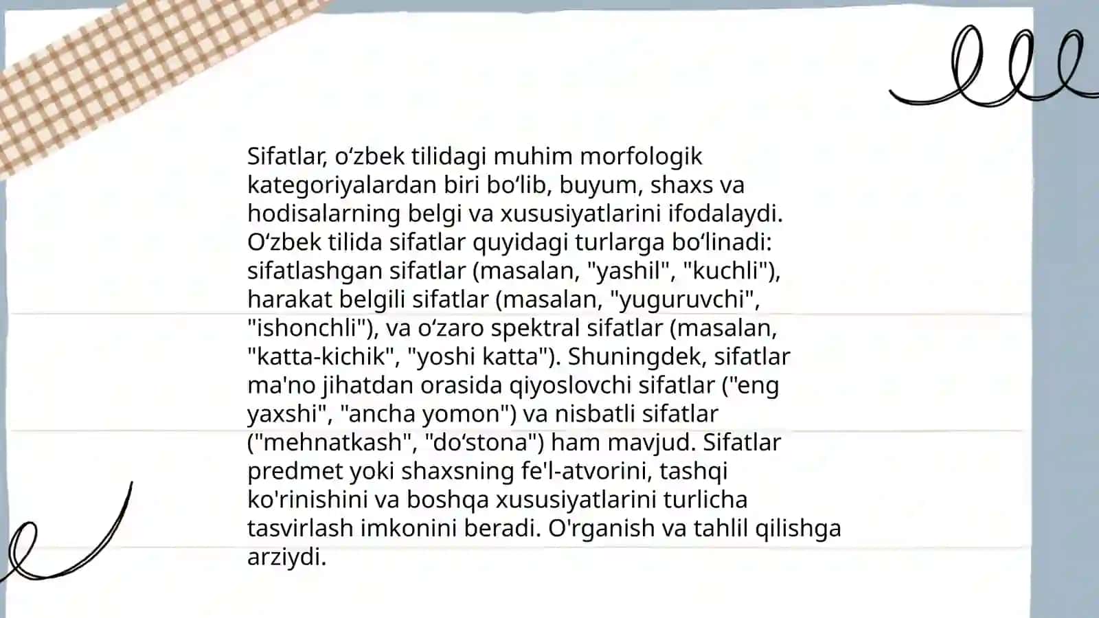 Sifatlarning turlari 3