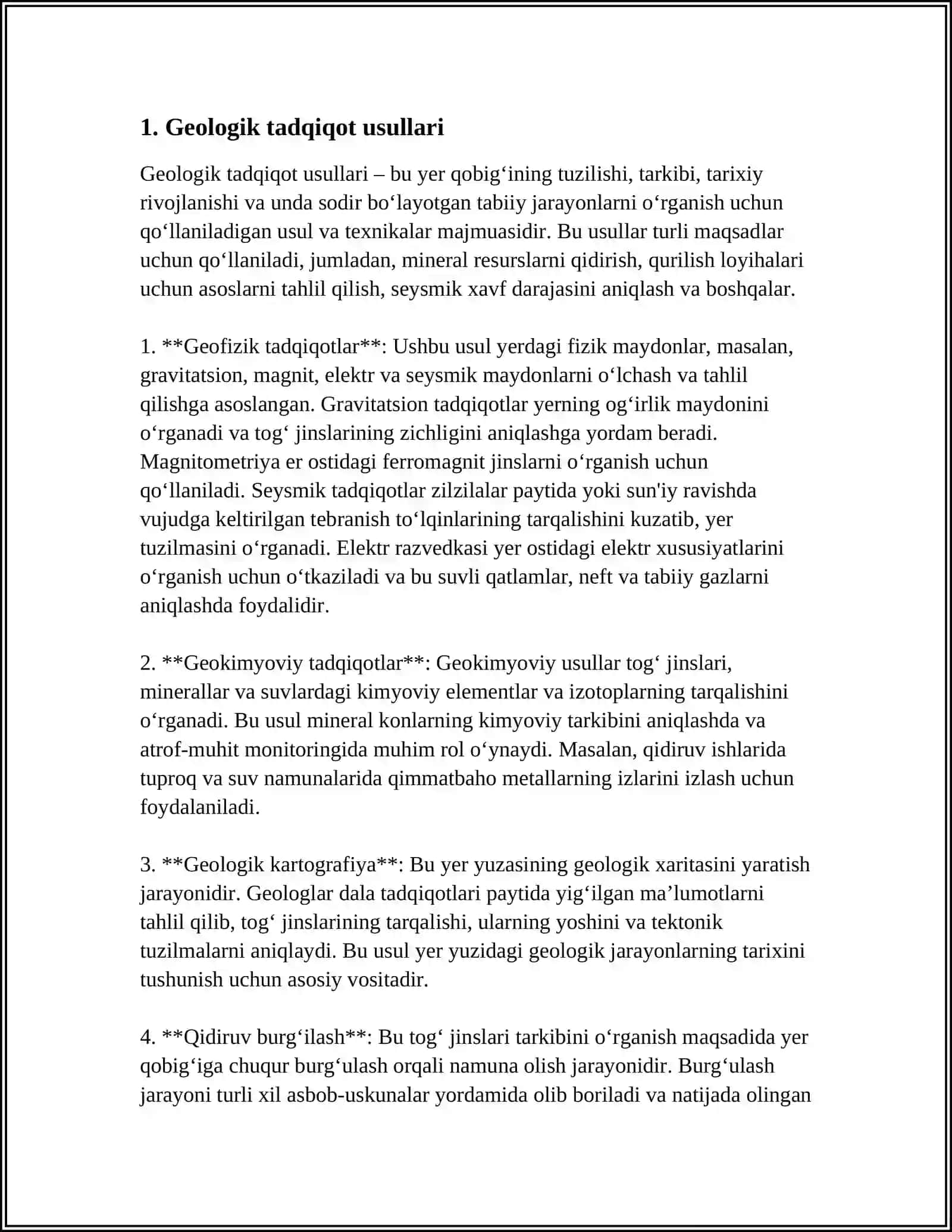 Geologik tadqiqot usullari 3
