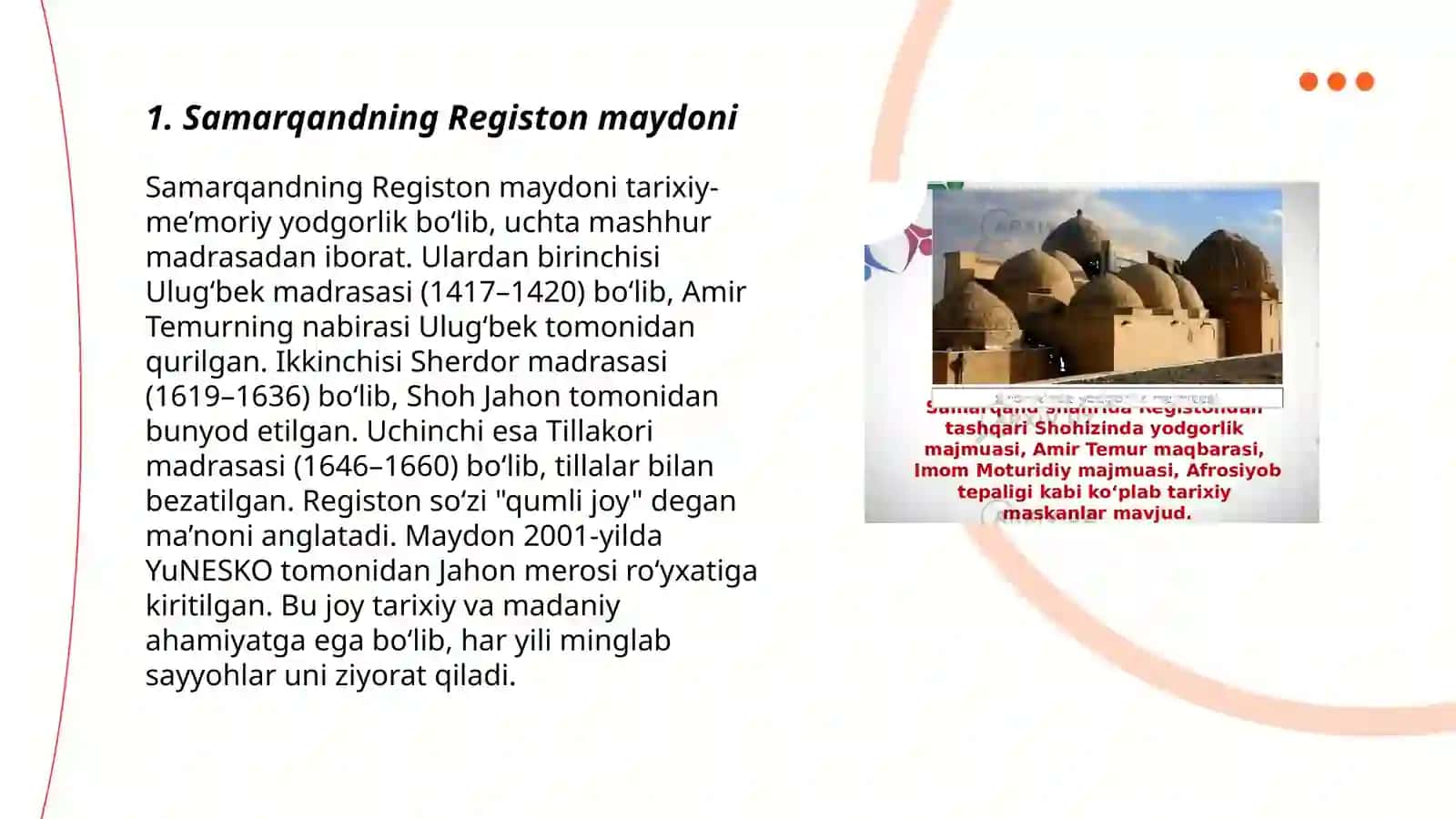 Samarqandning Registon maydoni 3