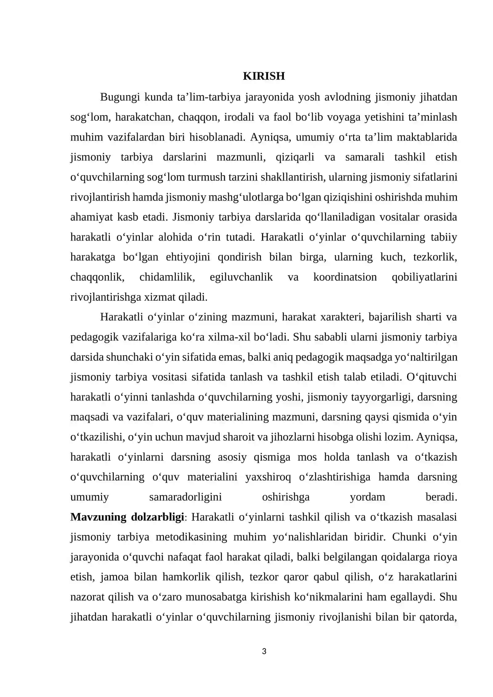Harakatli o'yinlarni tashkil qilish va o'tkazish 3