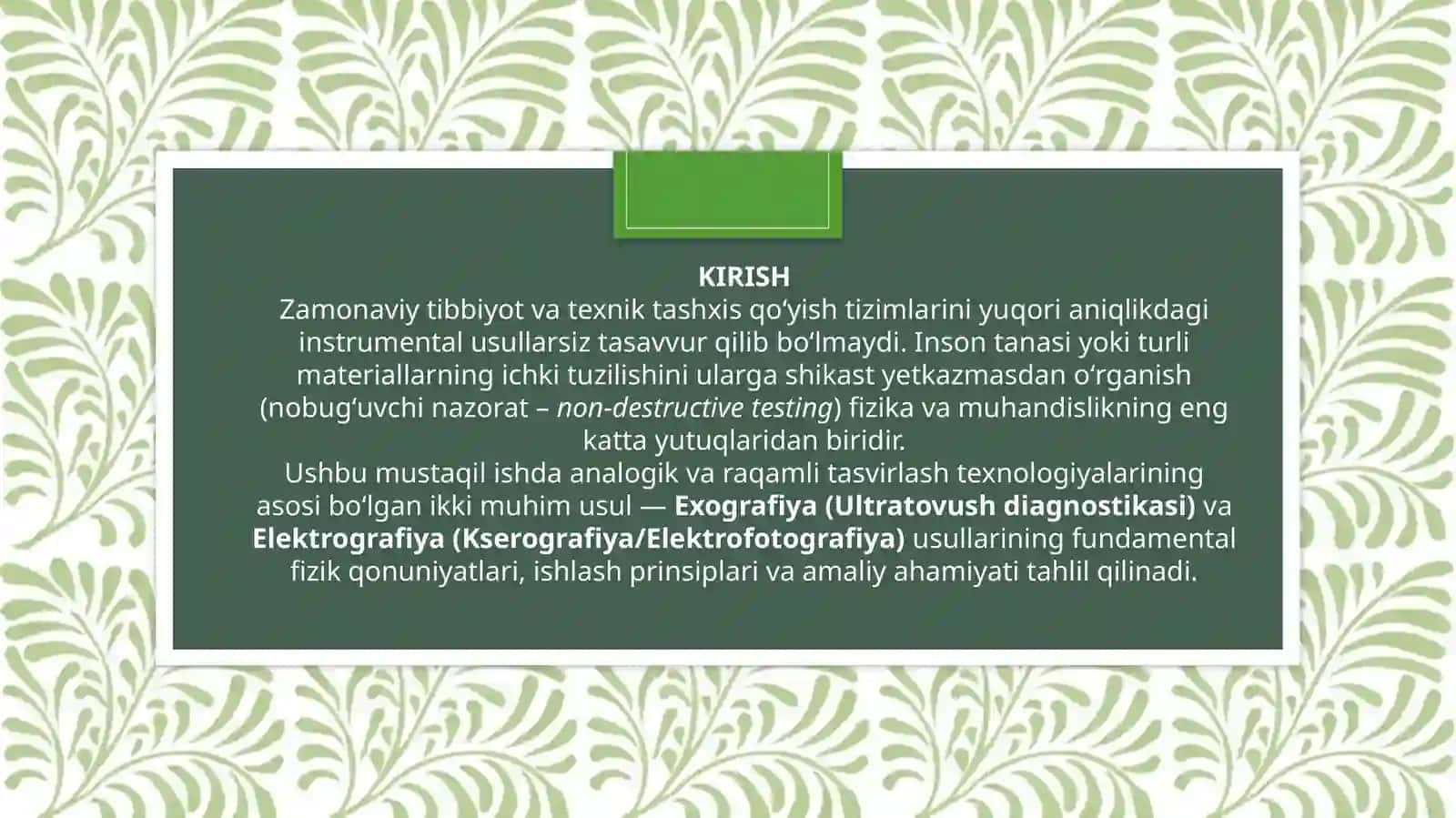 Exografiya va elektrografiya usullari 3