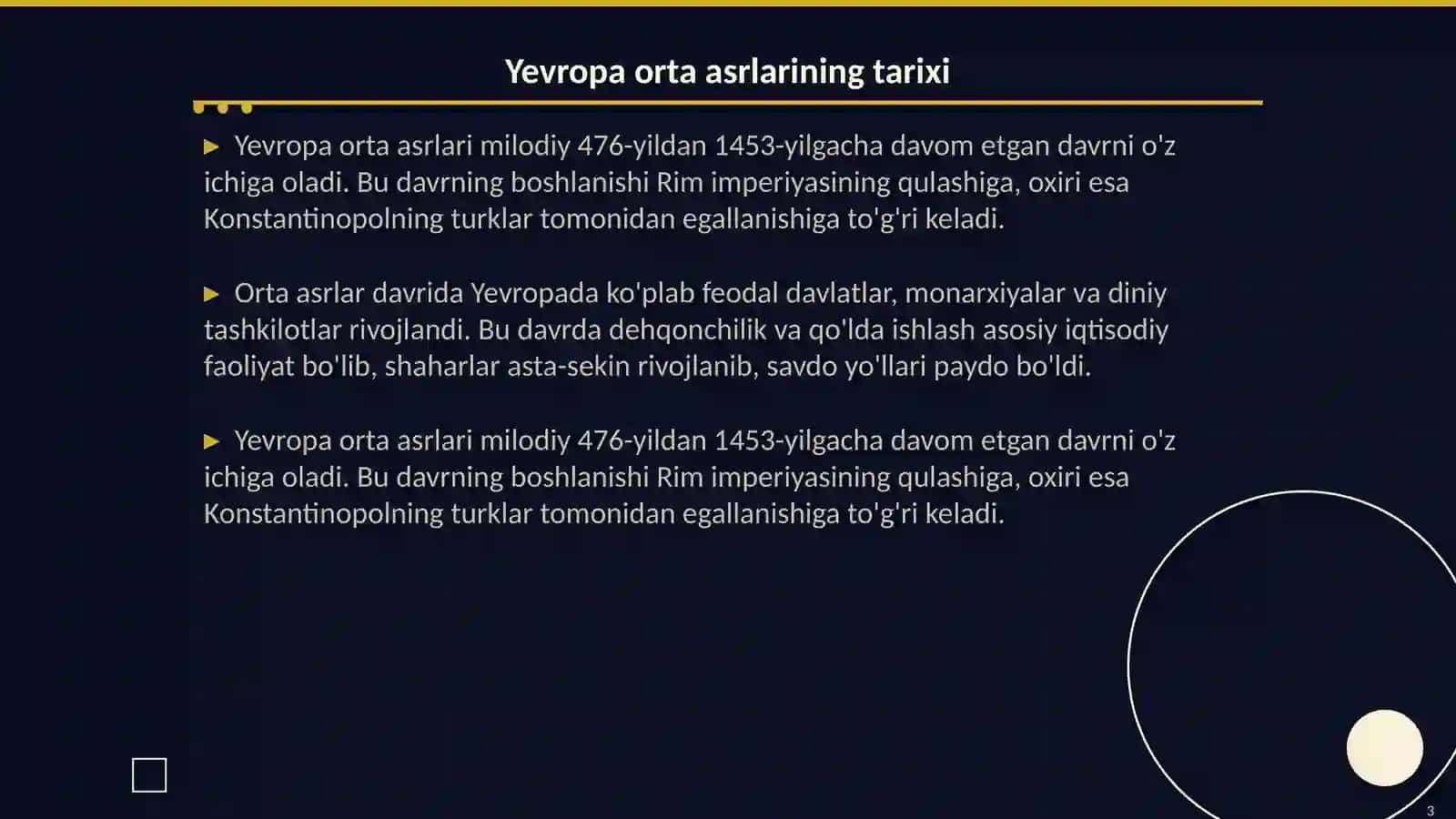 Yevropa orta asrlar madaniyati 3