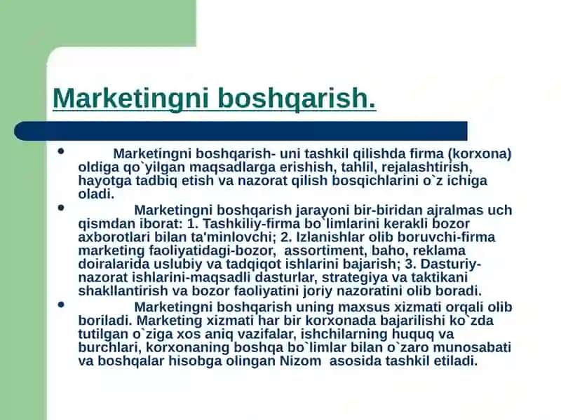 Marketingning tarkibiy tuzilishi 3