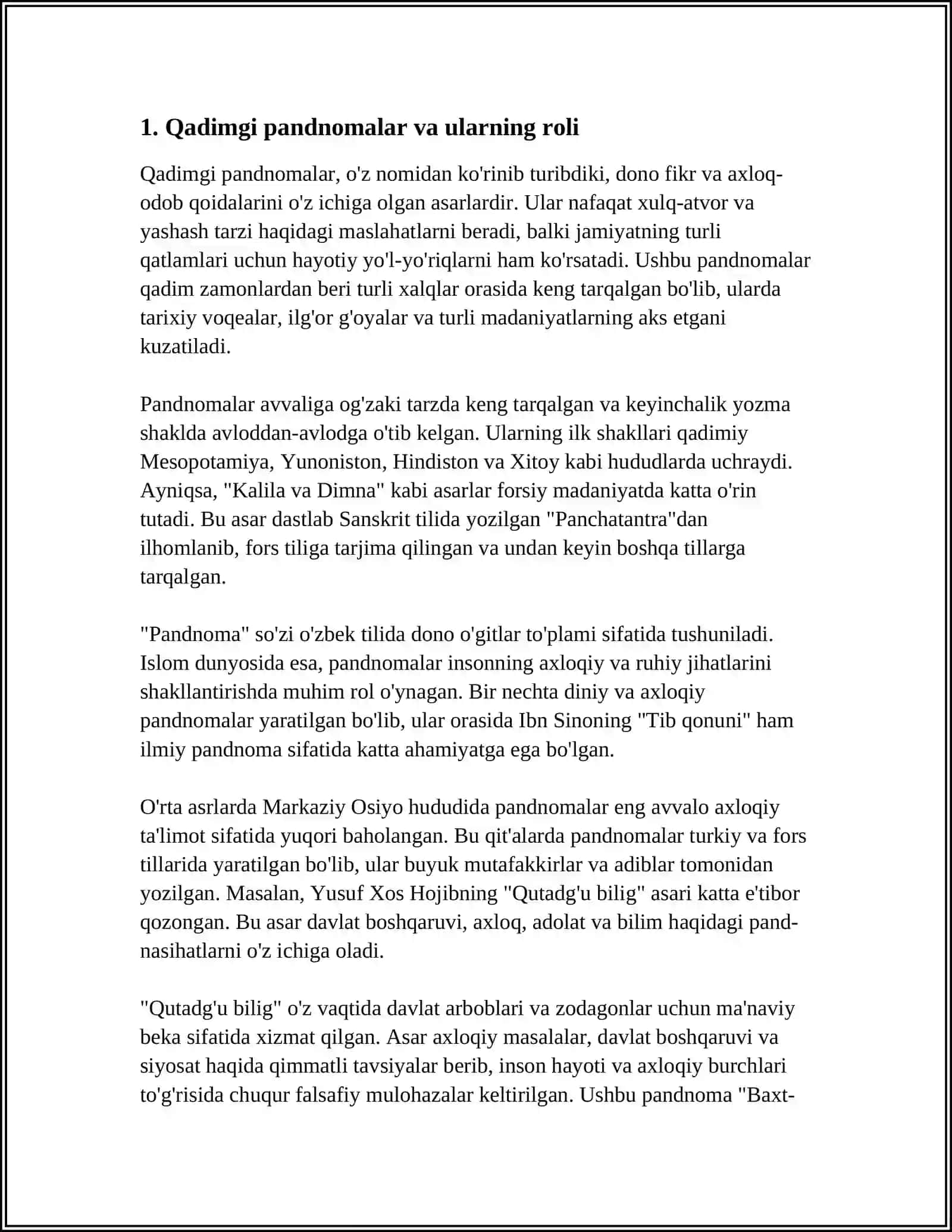 QADIMGI PANDNOMALARNING TA'LIM TARBIYAVIY AHAMIYATI 3