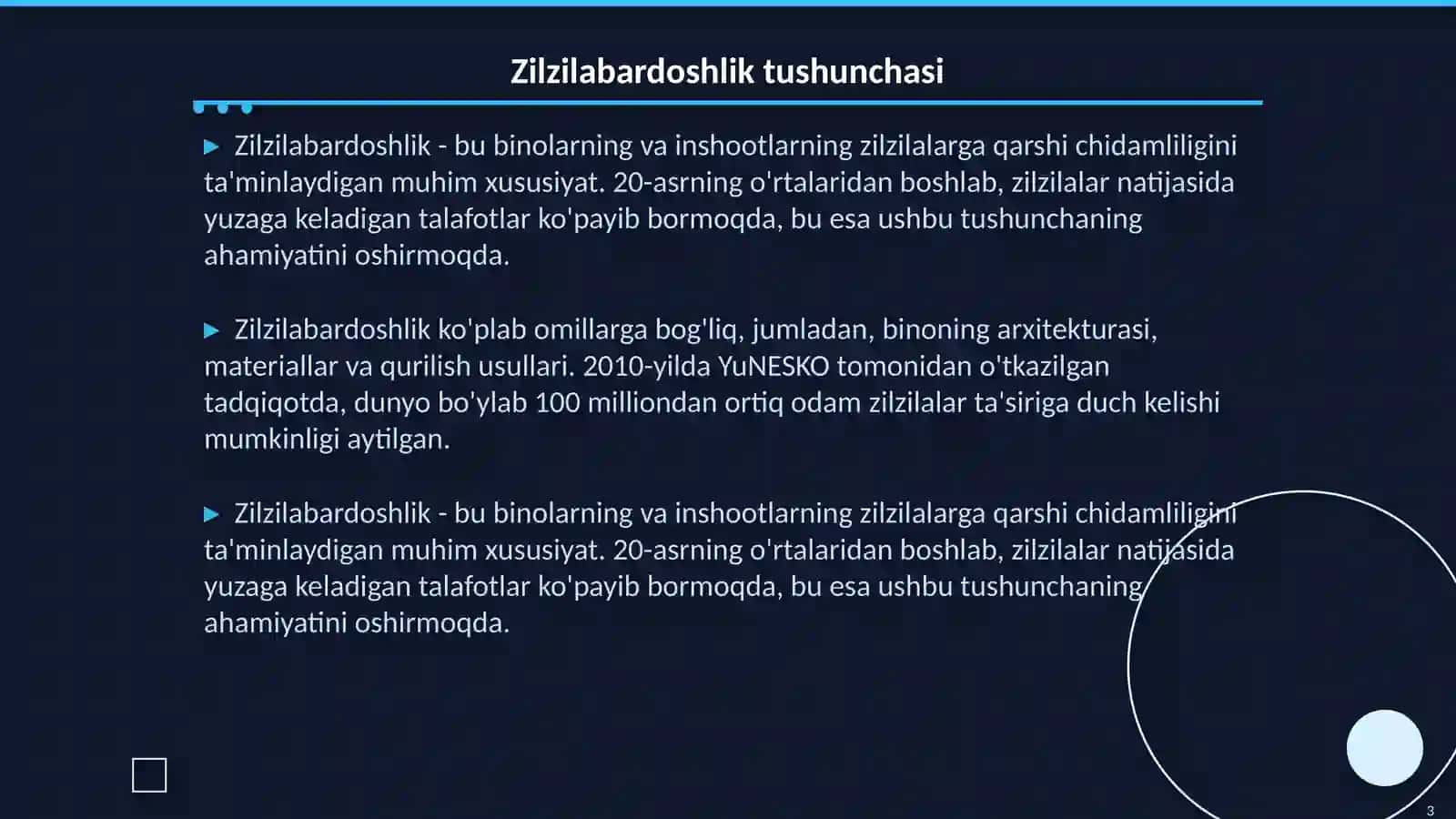 Bino va inshootlarni zilzilabardoshligi 3