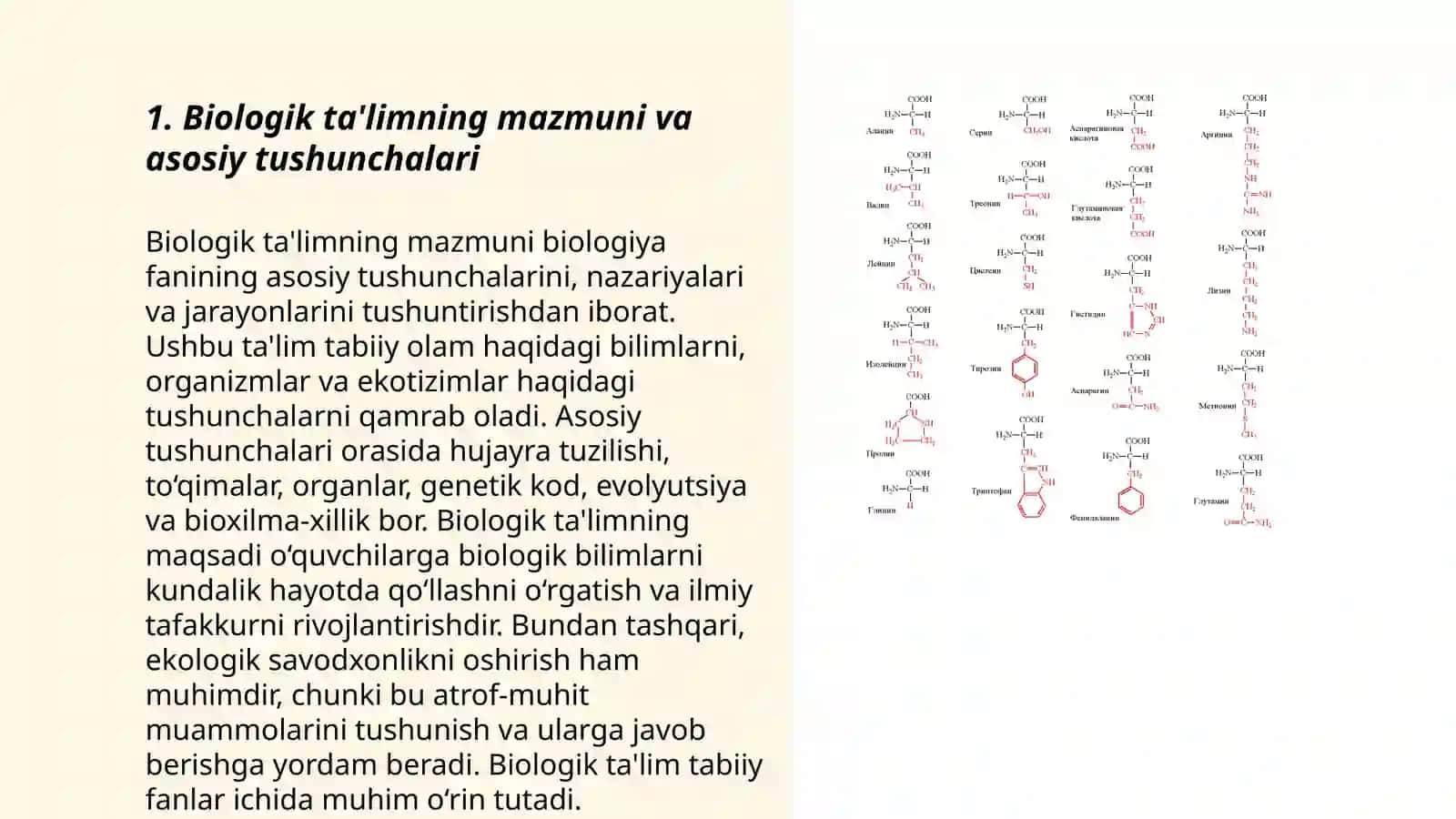 Biologik ta’lim mazmuni,metodlari,vositalari va shakllarining uygʻunligi 3
