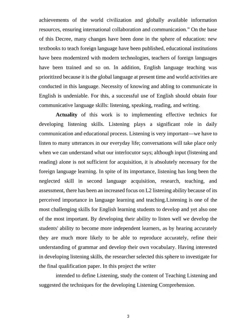 Teaching Listening Comprehension in EFL 3