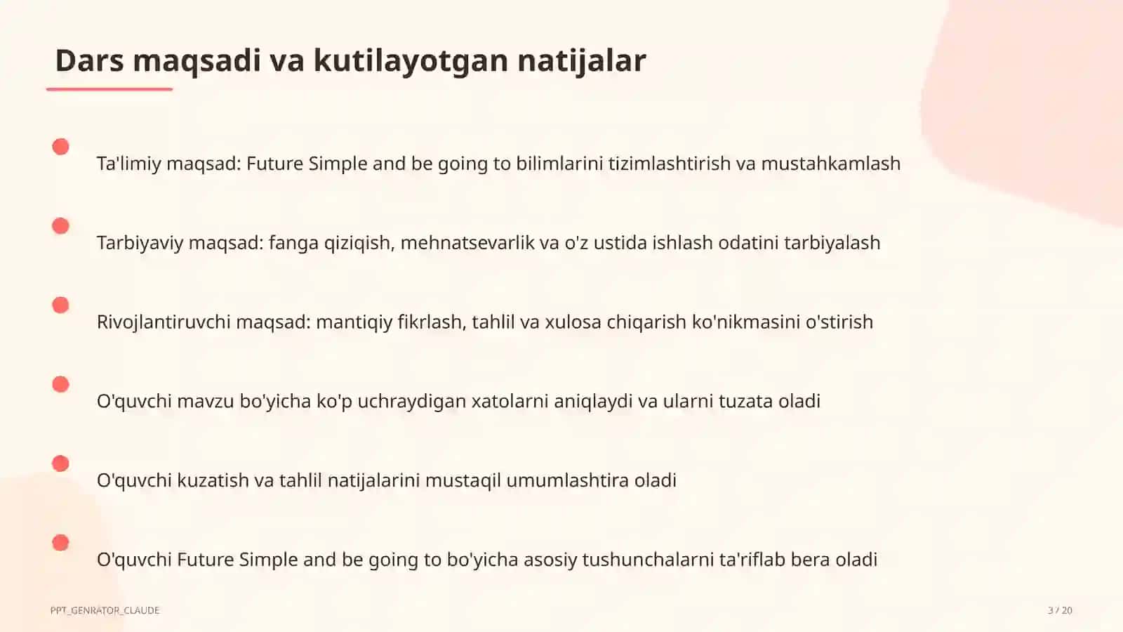 Future Simple and be going to (7-sinf) 3