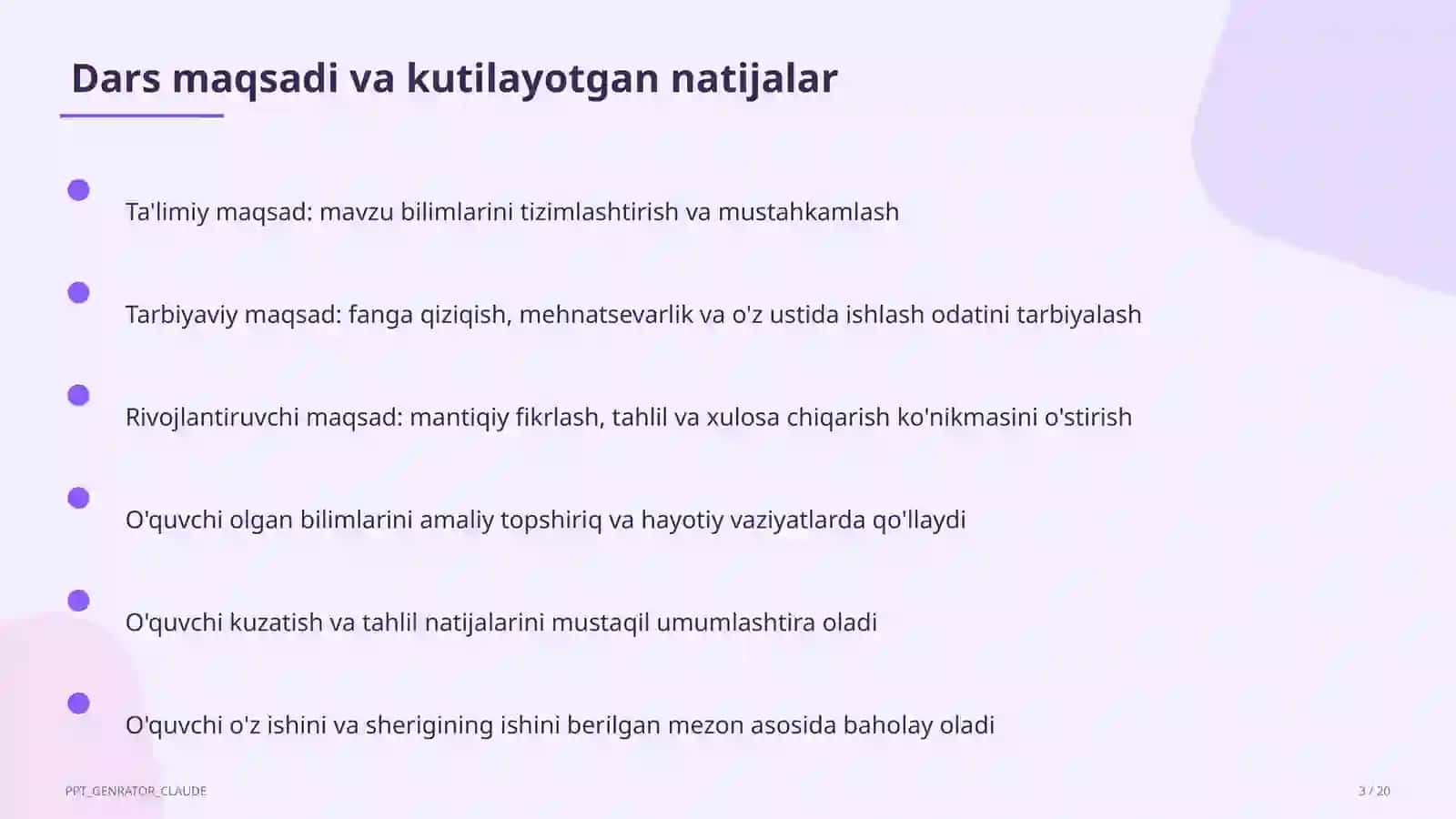 Rus tilida sodda gap va uning bo'laklari (8-sinf) 3