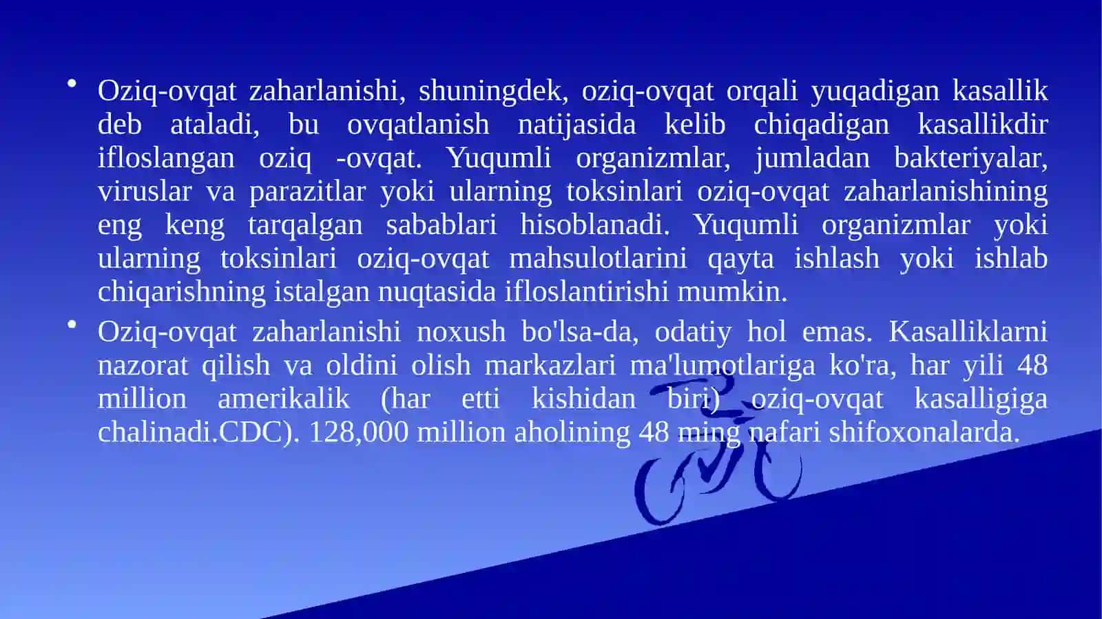 Ovqatdan zaharlanishlar va ularni oldini olish choralari 3