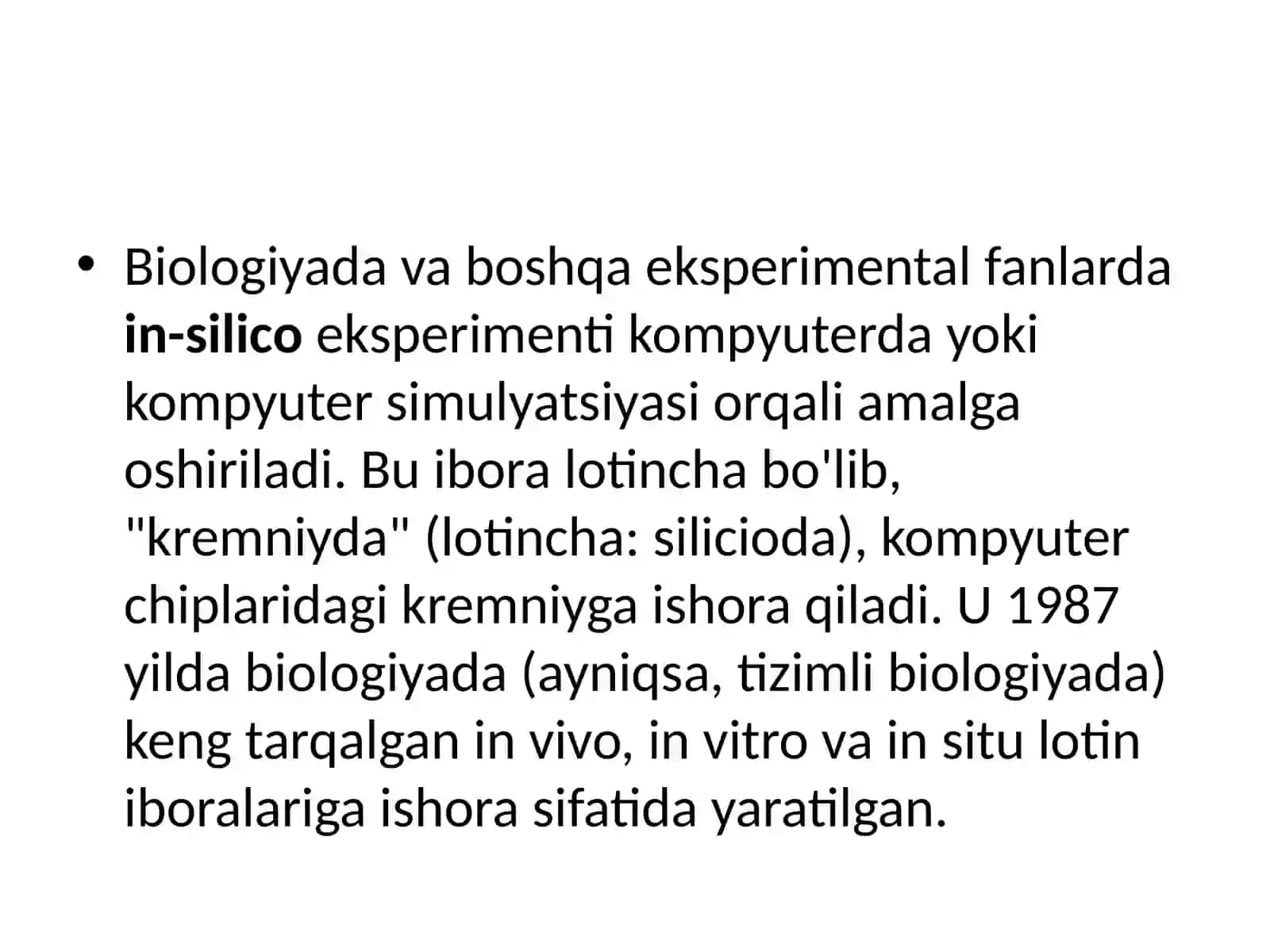 Oqsillarning strukturasini va xususiyatlarini in silico sharoitida o‘rganish 3