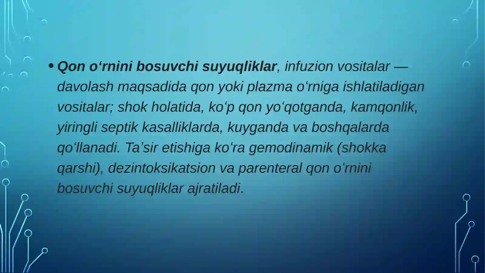 Qon va qono'rninibosuvchi suyuqliklar 3
