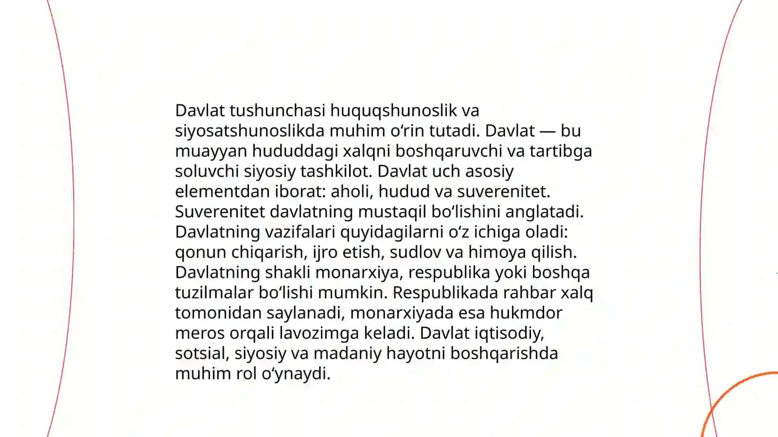 Davlat tushunchasi, belgilari va mohiyati 3