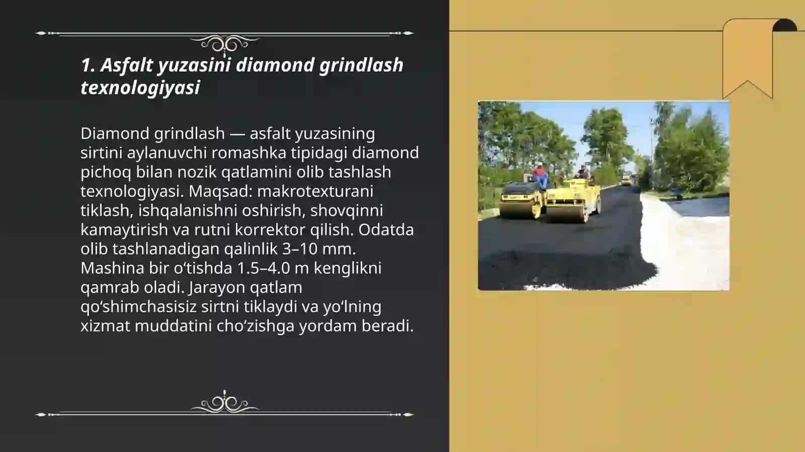 Asfalt yuzasini diamond grindlash texnologiyasi 3