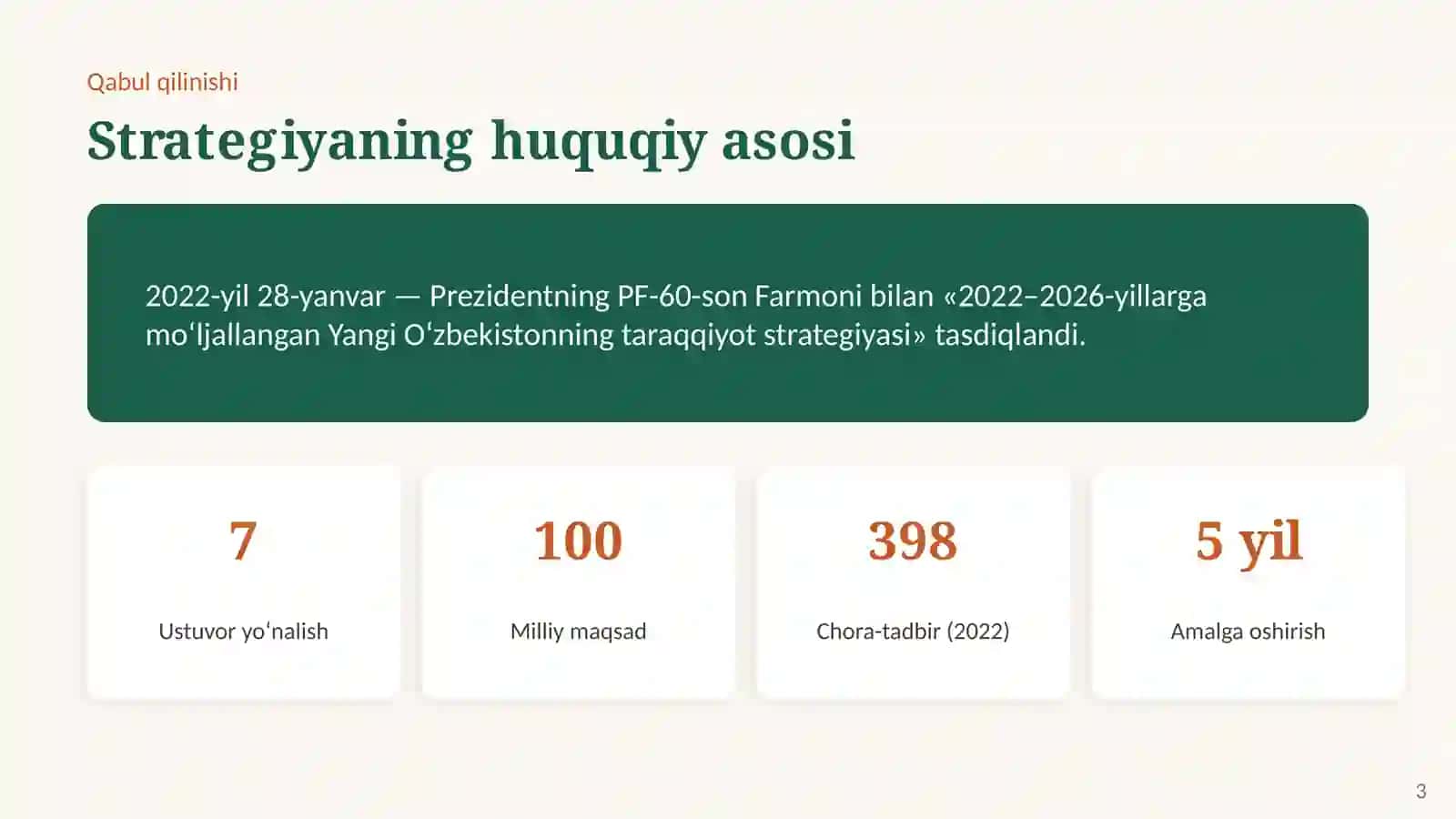 Yangi O‘zbekistonning Taraqqiyot Strategiyasi (2022-2026) 3