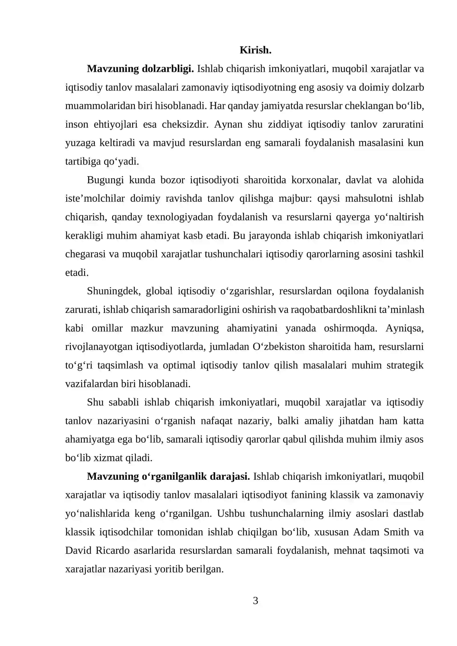 Transport iqtisodiyoti kurs ishi 3
