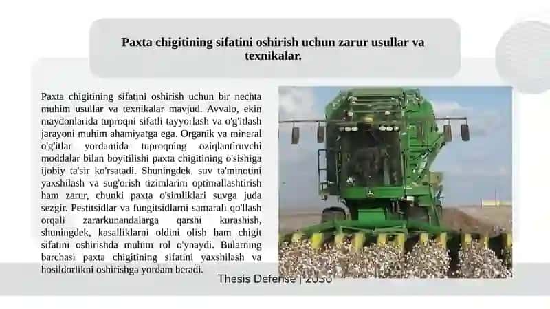 Paxta chigitini ilintarlash texnologik jarayoni 3