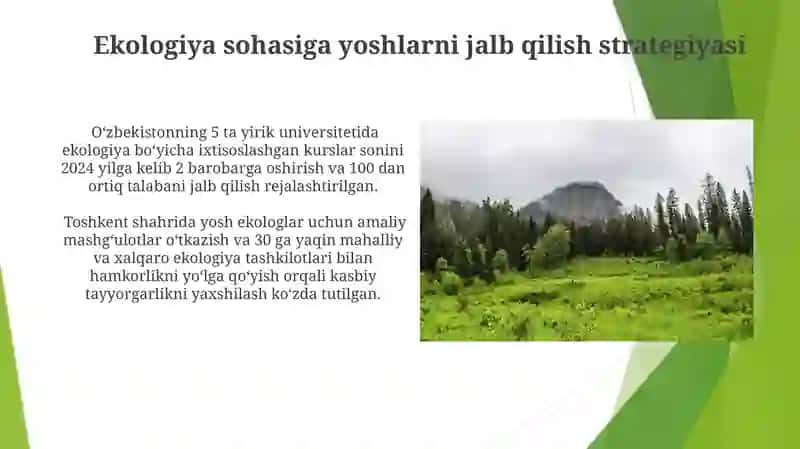 Ekologiya sohasiga yoshlarni jalb qilish strategiyasi 3