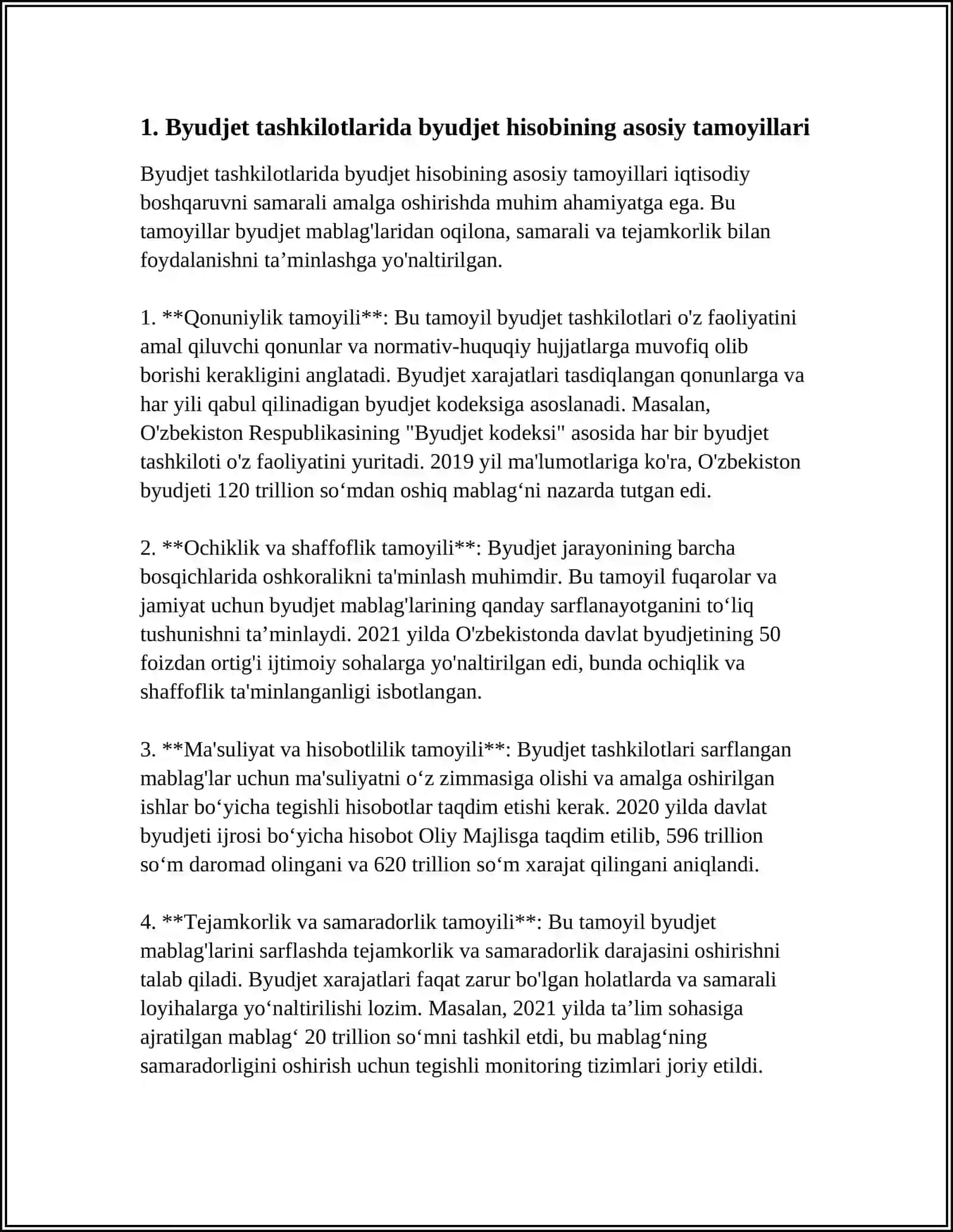 BYUDJET TASHKILOTLARDA BYUDJET HISOBNING TASHKILIY USLUBIY JIHATLARI 3